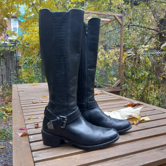 Vintage Dark Brown Mid-Calf Boots - Size 35/5 - Picture 1 of 6